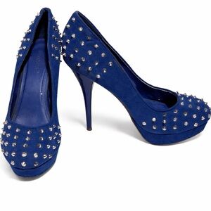 Blue Studded Platform Stiletto Heels Size 11 Women’s